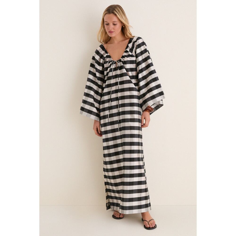 TUCKERNUCK Midnight Check Claudine Dress Size L EUC Retail $228 - Picture 6 of 8